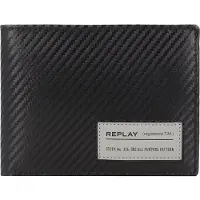 Replay Cuir porte-monnaie Wallet Black noir