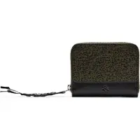 Scotch & Soda Cuir étui pour carte de crédit Printed Leather Wallet Leopard Spot Green multicolore
