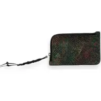 Scotch & Soda Cuir porte-cartes Printed Leather Cardholder With A Zip Snake multicolore