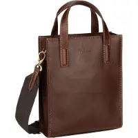 PICARD Cuir sac à épaule bandoulière Toscana Crossbody Bag Chestnut brun