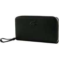 Lacoste Cuir porte-monnaie City Court Zip Wallet Noir