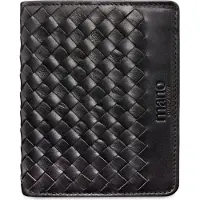 Mano Cuir porte-monnaie Don Luca Coin Wallet with Flap Black noir