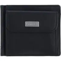 Bugatti Cuir pince à billets porte-monnaie City Line RFID Dollarclip 8CC Metal Logo Black noir
