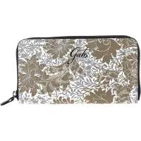 Gabs Cuir porte-monnaie GMONEY17 Wallpaper Ruga Black Peonia Toni Beige marron clair