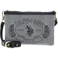U.S. POLO ASSN. sac à épaule bandoulière Victoria Double Zip Crossbody Bag Black noir