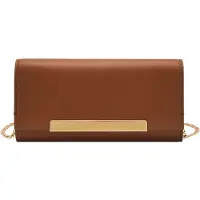 Fossil porte-monnaie sac à épaule bandoulière Penrose Flap Wallet Crossbody Brown brun
