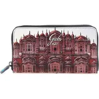 Gabs Cuir porte-monnaie GMONEY17 Zip Around Wallet Rosso Jaipur bordeaux
