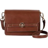 U.S. POLO ASSN. sac à épaule bandoulière Argentario Flap Crossbody Bag Brown brun
