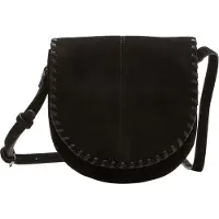 s.Oliver Cuir sac à épaule bandoulière Crossbody Bag Grey / Black noir