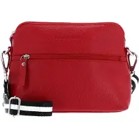 Bruno Banani Cuir sac à épaule bandoulière Crossbody Bag Red rouge
