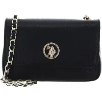 U.S. POLO ASSN. Cuir sac à épaule Arlington Small Pochette Leather Bag Black noir