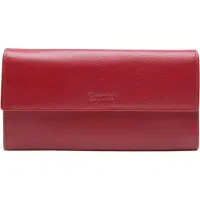 Esquire Cuir porte-monnaie Viktoria Ladies Long Wallet Red rouge foncé