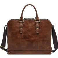 Fossil serviette pour ordinateur portable Dillon Pilot Bag Cognac brun