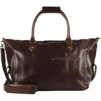 Buckle up BUCKLE & SEAM Cuir sac de voyage Linwood Blu Weekender Brown marron foncé