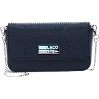 Lacoste Cuir sac banane sac à épaule Chantaco Seasonal Belt Bag Badge Marine Panorama bleu