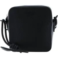 Lacoste Cuir sac à épaule bandoulière sac de soirée Chantaco Square Crossover Bag Noir