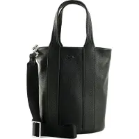 Lacoste Cuir sac à épaule sac à épaule bandoulière City Court Bucket Bag Noir