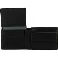 Esquire Cuir porte-monnaie Logo Bifold Wallet Black noir