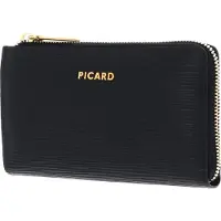 PICARD Cuir porte-monnaie Calais 1 Wallet Schwarz noir
