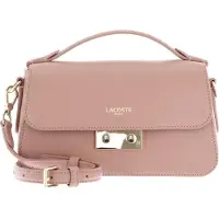 Lacoste Cuir sac à épaule bandoulière Flap Crossover Bag Tulle vieux rose