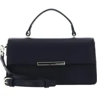 Ted Baker Cuir sac à épaule bandoulière sac à main Rhaae Bar Detail Elongated Top Handle Bag Navy bleu marine