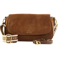 Ted Baker Cuir sac à épaule bandoulière sac à épaule Shayne Webbing Suede Crossbody Bag Brown brun