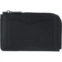 Mandarina Duck Mellow Leather Cc Holder 2 Woman Wallet Noir Femme