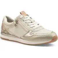 Tamaris Baskets basses crème / or / anthracite