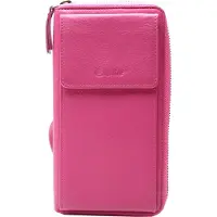 Esquire Cuir porte-monnaie sac pour téléphone portable Peru Phone Wallet Bag Pink pourpre