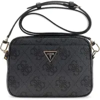 GUESS Femmes, Sac à main, Meridian II Camera Bag, Noir, Gris