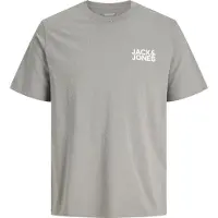 Jack & Jones T-Shirt 'Corp' gris / blanc
