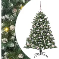 vidaXL Sapin de Noël artificiel avec 150 LED Vert 85 x 85 x 120 cm
