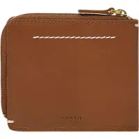 Fossil étui pour carte de crédit porte-cartes Westover Large Zip Bifold Saddle brun