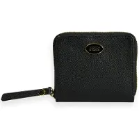 Scotch & Soda Cuir étui pour carte de crédit Leather Bill Fold Zip Wallet Black noir