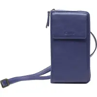 Esquire Cuir porte-monnaie sac pour téléphone portable Peru Phone Wallet Bag Night Blue bleu