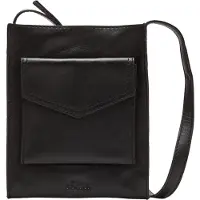 s.Oliver Cuir sac à épaule bandoulière sac pour téléphone portable Mini Crossbody Bag Grey / Black noir