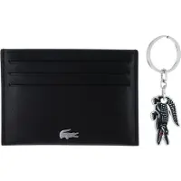 Lacoste porte-cartes porte-clés CC Key Ring Box Noir Kr Croc Sinople vert foncé