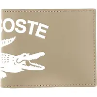 Lacoste Cuir étui pour carte de crédit FG Seasonal Billfold Viennois Farine kaki