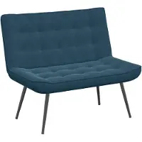 vidaXL Banc bleu 110x74x84 cm velours