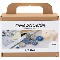 Creativ Company Mini coffret Hobbies Décoration en pierre Bleu