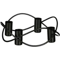 Edelman Kerzenhalter Schwarz - H5,5Xd17Cm
