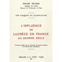 Nizet L'Influence de Lucrèce en France au XVI° siècle