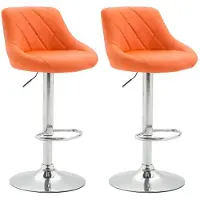 CLP lot de 2 tabourets de bar Lazio en similicuir
