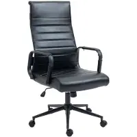 CLP Chaise de bureau Kolumbus en cuir véritable, réglable en hauteur et pivotante, noir/noir