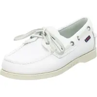 Sebago pour femme. 7000530 Mocassins en cuir Portland blanc (39), Plat, Lacets, Casuel