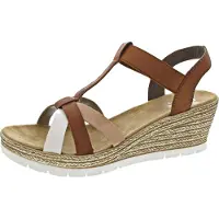 Rieker Sandales chamois / poudre / blanc