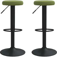 vidaXL Tabouret de bar 2 pcs. velours vert clair