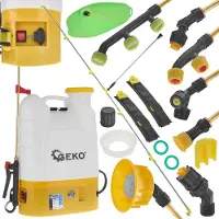 GEKO Pulvérisateur à dos 16 l, 12 V, 8 Ah, avec accessoires - G73217