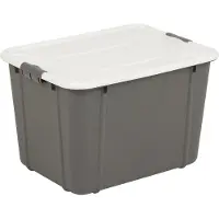 BranQ Bac de rangement Velur 30 L gris