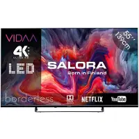 Salora FOD55UV - Téléviseur 4K - Téléviseur 55 pouces - Smart TV - Sans bordure - Smart TV 55 pouces - Noir